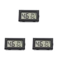 thumbnail image 4 of Inteprter Mini termómetro digital LCD -50 ℃ ~ 80 ℃ Detector de sensor Indicador multifuncional con Modo de repetición Instrumento Negro 3piezas, 4 of 6