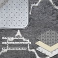 thumbnail image 3 of Pentantan Shag Area Rug, 8ft x 10ft Geometric Soft Fluffy Rugs for Living Room Bedroom Indoor Carpet, Gray & White, 3 of 7