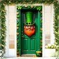 thumbnail image 4 of Luxcidy St. Patrick's Day Door Banner, St Patricks Day Door Cover, Irish Shamrock Door Cover Saint Patricks Day Front Porch Welcome Sign St. Patrick's Day Decorations for Home Party 35 x 71IN, 4 of 6