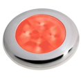 thumbnail image 1 of Hella Marine Ligne Mince Conduit «Luminosité Améliorée» Ronde Lampe de Courtoisie - Rouge LED - Lunette en Acier Inoxydable - 12V, 1 of 4