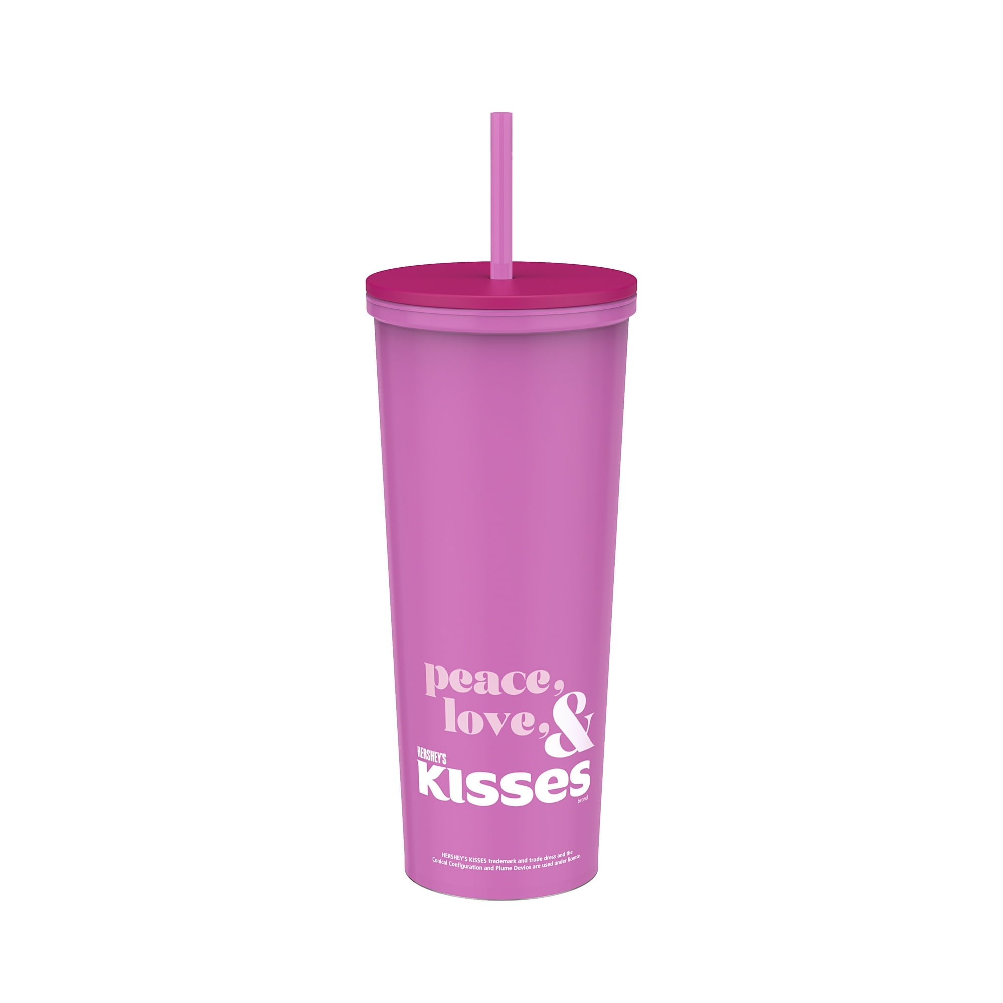 Valentine's Day 22 oz Plastic Hershey's Kiss Insulated Tumbler