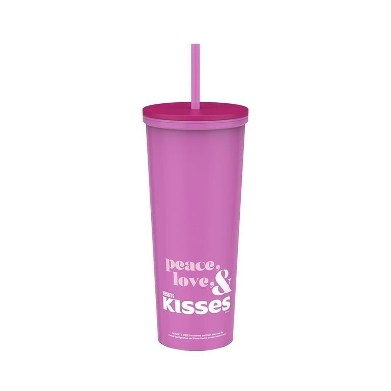 Valentine's Day 22 oz Plastic Hershey's Kiss Insulated Tumbler