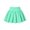 Mint Green, variant on lnmuld Solid Ribbed Elastic Waist Gathered Swing Mini Skort Preppy Back to School Mix Match Outfit for Girls Blue,13-14 Years