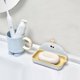 thumbnail image 5 of Jabonera con tapa | Diseño de personajes de plástico | Bandeja de escurrido de doble capa para almacenamiento en seco | Contenedor portátil compacto | Home Travel Dormitorio Organizador de Baño |, 5 of 6