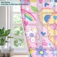 thumbnail image 4 of Pink Bears Face Flowers Blackout Curtains Thermal Insulation 63 inch Grommet for Bedroom Living Room Bathroom Kitchen Windows 2 Pack, 4 of 6