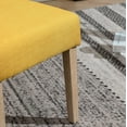 thumbnail image 6 of High Back Tufted Parsons Dining Chair with Solid Rubber Wood Legs, Set of 2, Yellow, 6 of 9