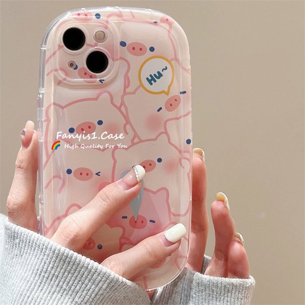 Carcasa Redmi Note 11 10 9 12C A1 Plus 10 10C 9A 9C 9T MI 11 Lite Poco X3 NFC X3 Pro Creative Cute Pigs Cojín De Aire A Prueba De Golpes Funda Protectora De Silicona
