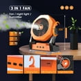 thumbnail image 6 of Portable Misting Fan, Outdoor Fans for Patios with Water Mist, 10000mAh Rechargeable Battery Personal Cooling Fan with Mister, 8-Inch, 250mL Water Tank & LED Lantern, for Home,Outside, Camping Orange, 6 of 9