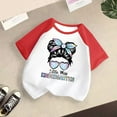 thumbnail image 2 of MEZZALL Kid Baby Girls Cute Round Neck Short Sleeve Print Raglan Sleeve Tee Summer Casual T-Shirt Tshirts Tops, Red, 2-3 Years, 2 of 3