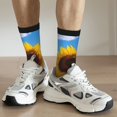 thumbnail image 6 of KLL Sky Golden Sunflower Field B Print Cool Socks Men's Women's Crew Socks Funny Crazy Novelty Stockings, 6 of 6