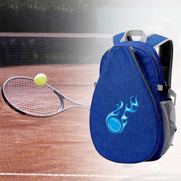 Mochila de tenis Bolsa de transporte de raqueta portatil Bolsa de tenis de gran capacidad para la oscuridad Azul oscuro Cola Bolsa de tenis