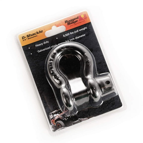 Rugged Ridge 11235.18 D-Ring (3/4-Inch, 9500 Pound, Black)