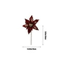 thumbnail image 3 of JingChun 1Pc Velvet Artificial Poinsettia Flowers Fake Poinsettia Blooms for Christmas Trees and Holiday Decorations, 3 of 6