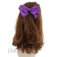 thumbnail image 4 of 5.5 Inch Grosgrain Hair Bow Clip For Woman And Girls (Purple), 4 of 5