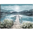 thumbnail image 1 of Cuadro Decorativo - Luz del amanecer junto al lago Jr  Impresión en canvas, estrechado., 1 of 2