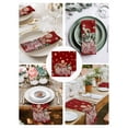 thumbnail image 3 of Red Gingerbread Christmas Cloth Napkins Set of 4 Reusable Dinner Napkins, Xmas Tree Gift House Star Cocktail Napkin Washable Table Napkins for Wedding/Holiday Party/Baby Shower 20"x20", 3 of 7