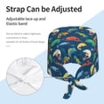 thumbnail image 3 of Scrub Caps Women Men, Colorful Cute Chameleon Lizard_A Adjustable Working Caps, Turban Hat Cleaning Working Cap with Sweatband, Elastic Bandage Tie Back Nurse Cap, 3 of 5