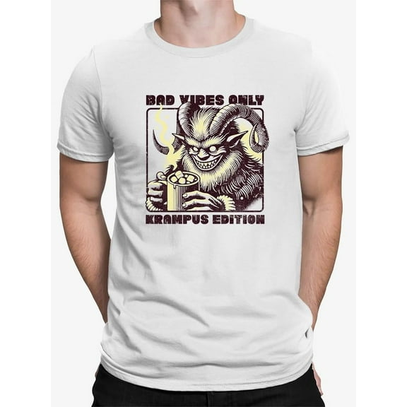 Bad Vibes Only Creepy Krampus Holiday Men's Tshirt