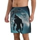 thumbnail image 2 of Fotbe Moon Wolf Warrior Trajes de Baño Estampados para Hombre, Shorts de Verano de Secado Rápido, Ropa de Playa, Bañadores-Small, 2 of 6