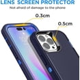 thumbnail image 7 of Entronix Heavy Duty Case for iPhone 14 Pro Shockproof Triple Layer Rugged Case, Blue, 7 of 7