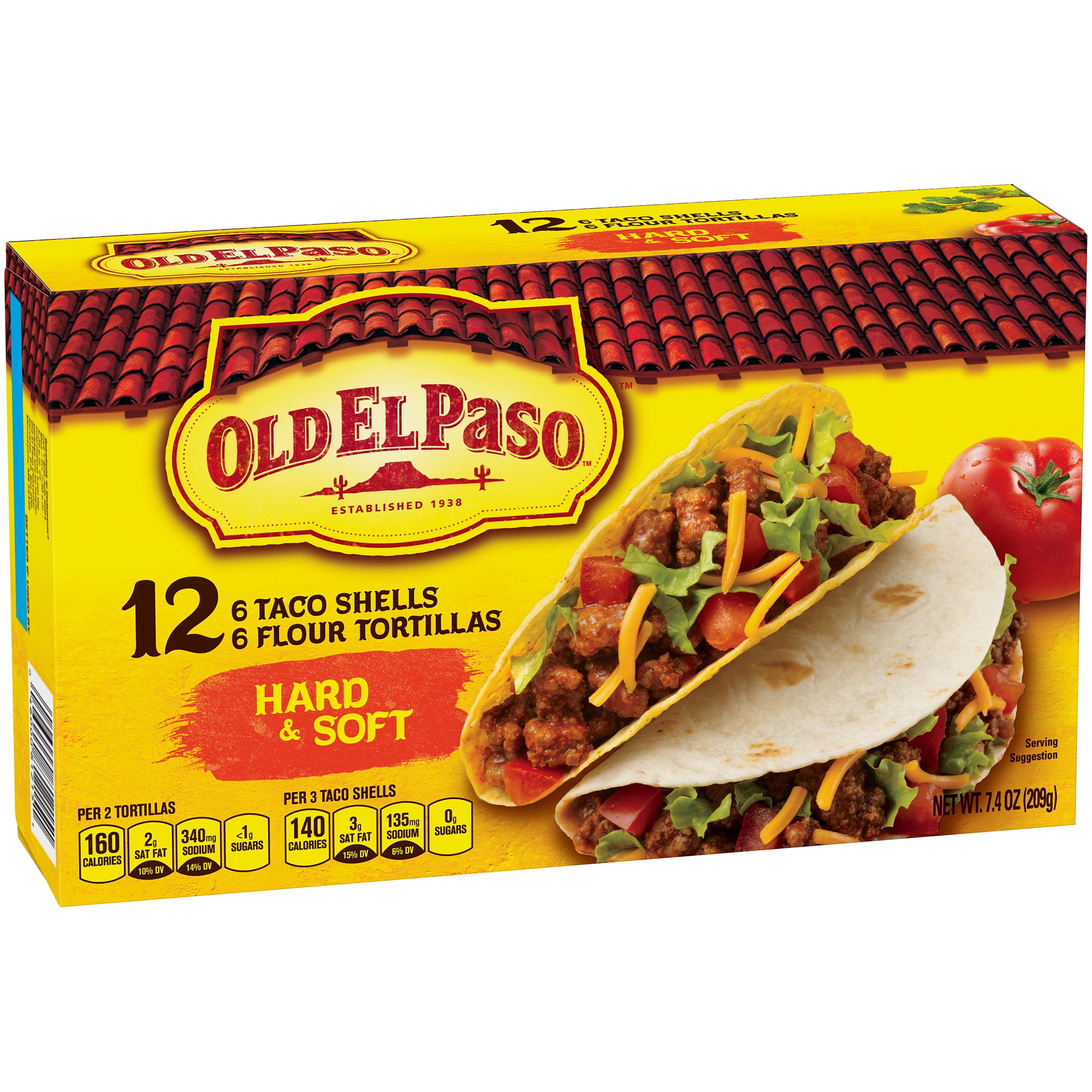 Old El Paso Hard & Soft Taco Shells and Flour Tortillas, 12 count, 7.4 oz by General Mills Sales, Inc.