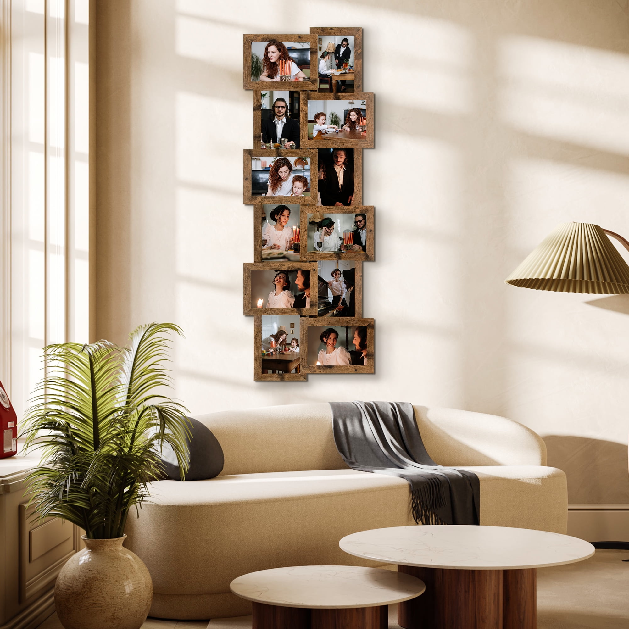 Classic Gallery Display Multi Photo Frame 12 Openings Picture Frames 4"x6" Collage Gold