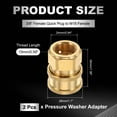 thumbnail image 2 of Uxcell 2 Pack Pressure Washer Adapter, 3/8" Female Quick Plug to M18 Female Quick Connect Fittings Brass Swivel Adapter for Pressure Power Washers Hose, 2 of 5