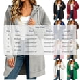 thumbnail image 3 of Zip Up Hoodie for Women Oversized Long Sleeve Sweatshirt Casual Fall Winter 2026 Track Jacket with Pocket, 3 of 5