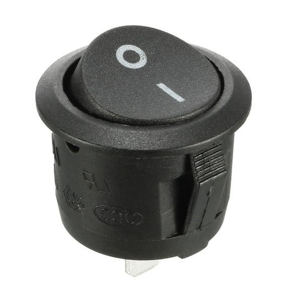 AC250V/10A 125V/12A 2 Terminal SPST 2 Position Boat Rocker Switch UL Listed