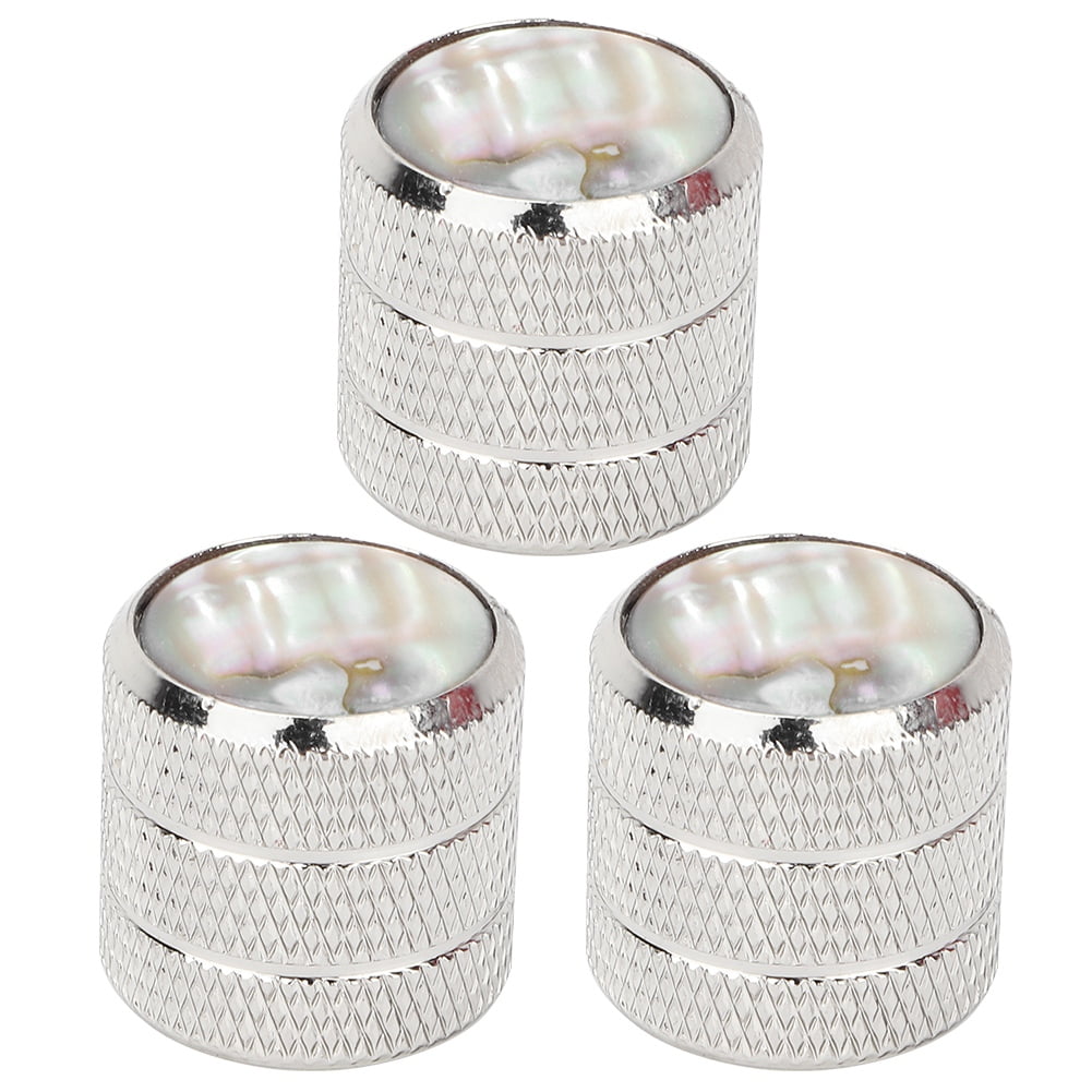3 pcs Metal Guitar Volume Tone Control Knobs Button Accessory for Electric Guitars Bass