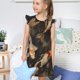 thumbnail image 4 of Fotbe Koi Fish Tranquility Vestido de Dormir para Niñas de 3 a 10 Años, Mangas Cortas, Estilo Princesa, Pijama Camisón con Mangas Voladas-Large, 4 of 6