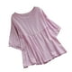 thumbnail image 1 of Blusa suelta de algodón con manga 3/4 y cuello redondo de verano para mujer Fridja  hj2240, 1 of 4