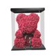 thumbnail image 2 of Oso de rosas con caja, adorable oso de flores preservadas, regalo artificial para bodas y fiestas. Rojo, 2 of 9