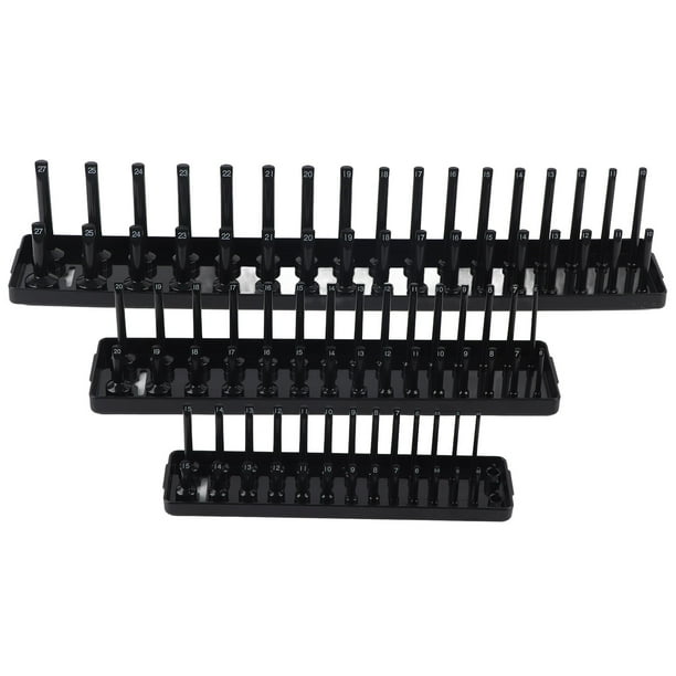 Bandeja Organizadora De Zócalos, Estante De Almacenamiento De Zócalos, Material ABS Negro Para Cajas De Herramientas
