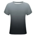 thumbnail image 5 of Besolor Summer Tunic Tops for Women Trendy Gradient Crewneck Short Sleeve Shirts Casual Ladies Going out Blouse, 5 of 6