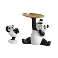 thumbnail image 4 of Estatua de panda con bandeja, figura de resina, regalo de inauguración de la casa, obra de arte, adorno de escritorio, linda escultura de panda para Bandeja de panda, 4 of 8