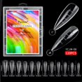 thumbnail image 1 of FlorVida 100 Uds Kit plástico uñas postizas arte doble forma puntas francesas Poly Gel modo de extensión acrílico manicura herramienta accesorios conjunto Tan Jianjun  unisex, 1 of 2