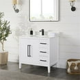 thumbnail image 2 of Altair Design Laurel 36" Wood Vanity with overflow Integrates in in White, 2 of 13