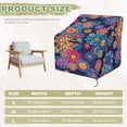 thumbnail image 5 of Renewold Waterproof Outdoor Chair Covers Anti-UV Wind-Proof Patio Swivel Chair Covers for Lawn Patio Furniture Fits up to 38W x 38D x 36H Inches, Bohemian Flower Purple, 5 of 7