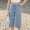 Blue, variant on Girls High Waisted Pants Straight Leg Pants Casual Pants with Pocket Solid Elastic Waist Trendy Summer Beach Travel Capris Soft Slacks(Dark Gray,4-5 Years)
