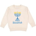 thumbnail image 2 of Inktastic Happy Hanukkah with Blue Menorah Toddler Sweatshirt, 2 of 4