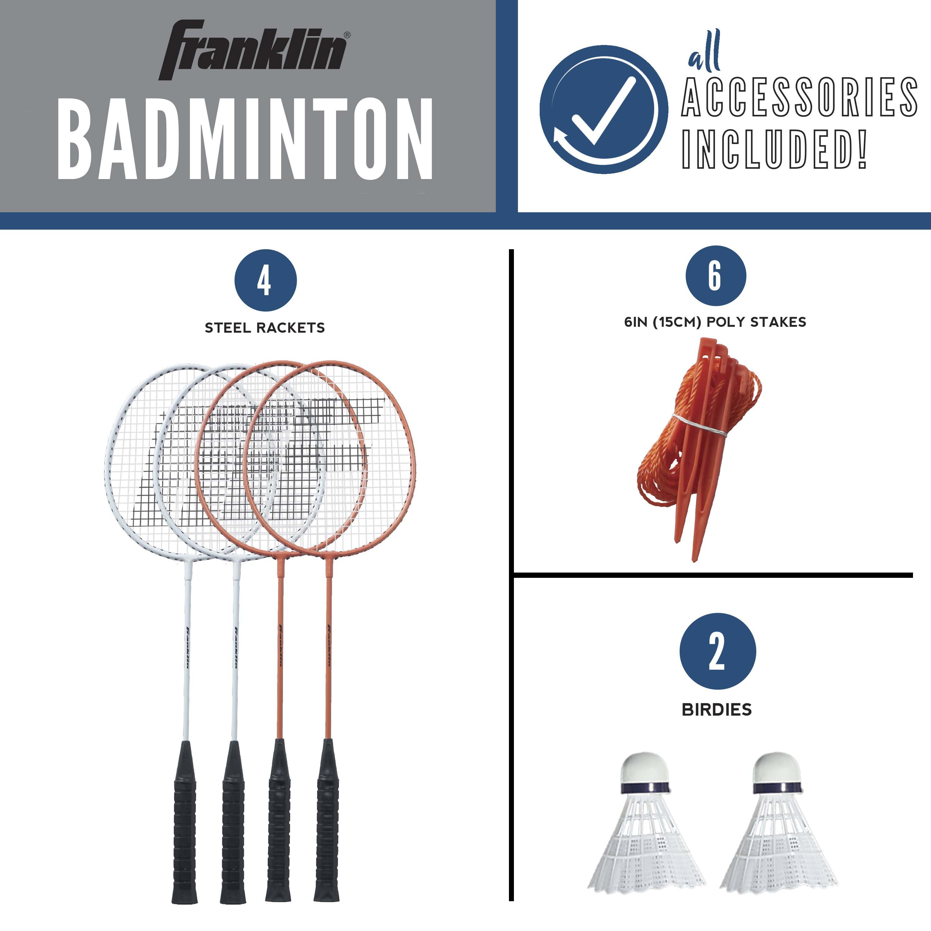 Franklin Sports Badminton Net Starter Set photo 2