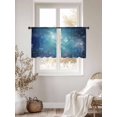 thumbnail image 5 of Sheer Curtains 45 Inches Long, Blue Ombre Sky Light Filtering Window Curtains for Living Room/Bedroom, Vibrant Starry Sky Rod Pocket Voile Sheer Curtain Drapes, 52"W x 45"L, 2 Panels, 5 of 8