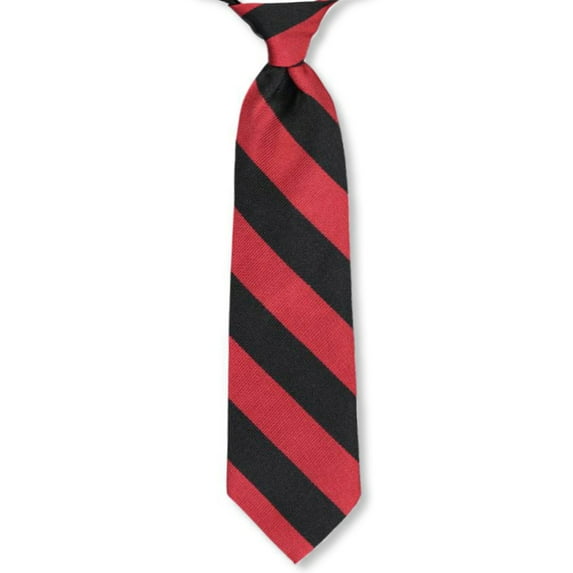 Cookie's Adjustable Banded Necktie with Clip - black/red, 16"