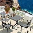 thumbnail image 2 of Compamia Paris Square Table 27 inch Dark Gray, 2 of 4