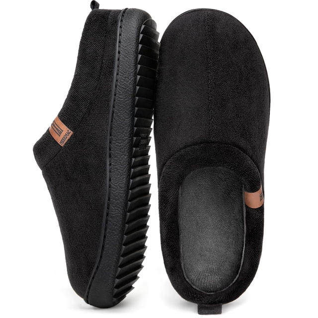Pantuflas MERRIMAC para Hombre Slip-On con Espuma de Memoria Negro Talla 10-11 US