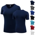 thumbnail image 6 of AherBiu Workout Tops for Women V Neck Short Sleeve Athletic Tees Lightweight Quick-Drying Fitted Tshirt, 6 of 7