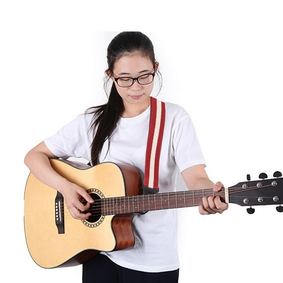 LOLIPPYY Vintage Adjustable Guitar Strap for Electric, Acoustic & Bass Guitars with , Comfortable Material - 1 Pc
