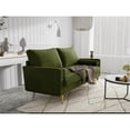thumbnail image 5 of Pemberly Row Contemporary 70" Upholstered Velvet Sofa in Green, 5 of 8