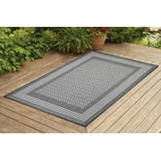 Benissimo Contemporary Indoor / Outdoor Area Rug TILE Collection I 4x6 I Gray